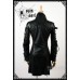 Punk Rave High collar unisex coat(BK)