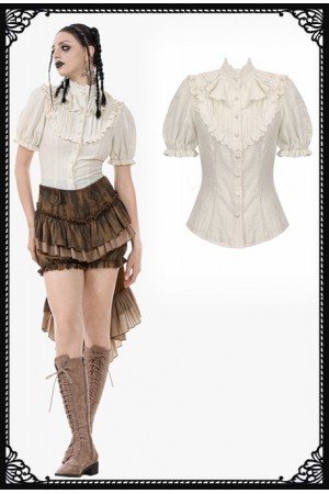 Dark In Love Annabelle Lolita Frilly Blouse Dark In Love Annabelle Lolita Frilly Blouse