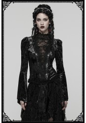 Punk Rave Dead Amour Bell Sleeve Lace Gothic Top