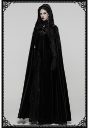 Punk Rave Ava Embroidered Velvet Gothic Cape