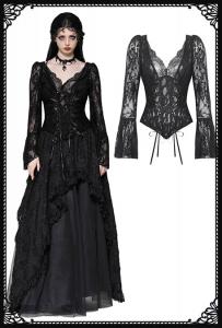 Dark In Love Dreda Lace Gothic Top