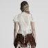 Punk Rave White Whispers Cut Out Chest Lace Gothic Blouse