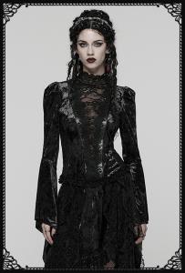 Punk Rave Dead Amour Bell Sleeve Lace Gothic Top
