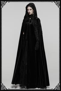 Punk Rave Ava Embroidered Velvet Gothic Cape