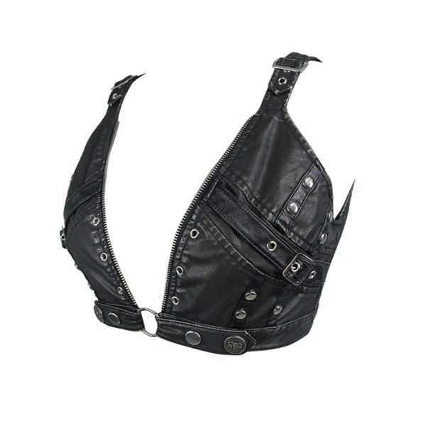 Dark In Love Phantom Ruffle Gothic Jacket With Cut Out Chest