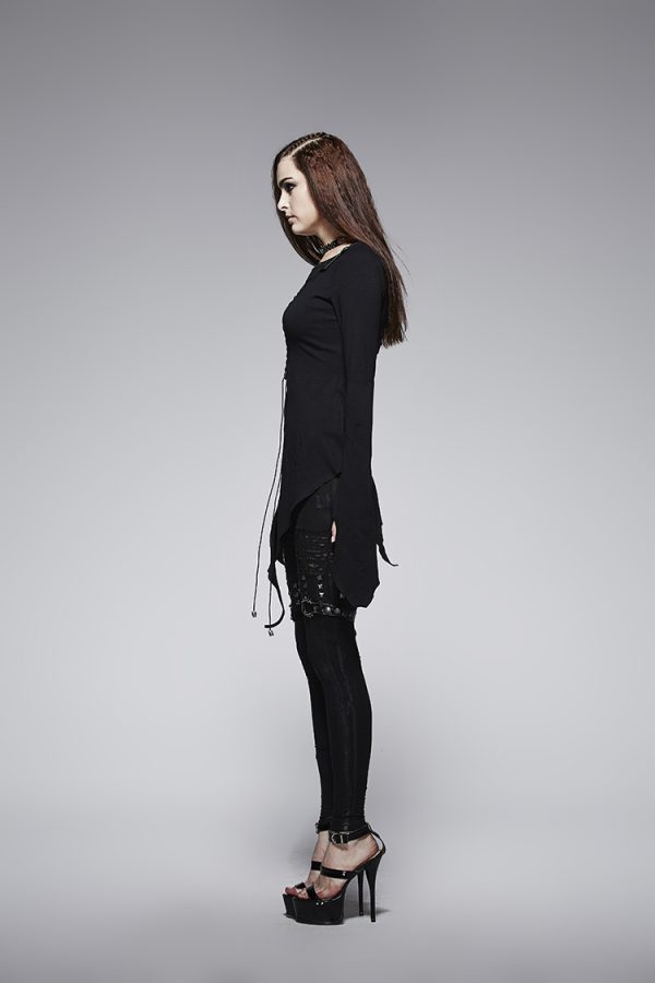 Dark In Love Phantom Ruffle Gothic Jacket With Cut Out Chest