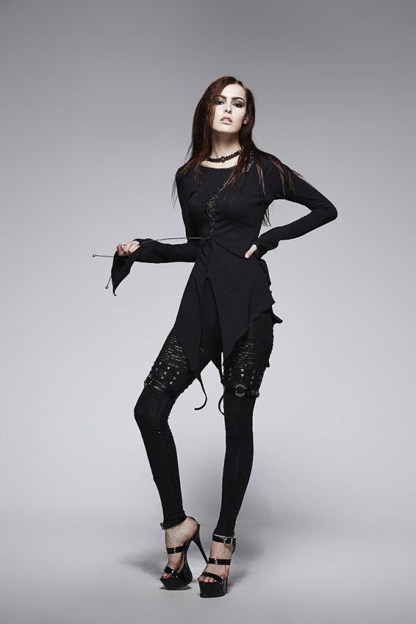 Dark In Love Phantom Ruffle Gothic Jacket With Cut Out Chest