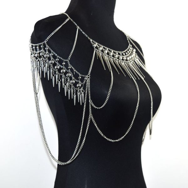 Dark In Love Phantom Ruffle Gothic Jacket With Cut Out Chest