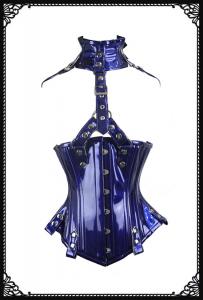 PVC Chocker Underbust Blue