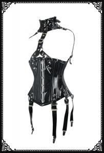 PVC Chocker Underbust Black
