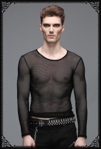 DevilFashion basic design fishnet top(Male)