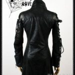 Punk Rave High collar unisex coat(BK)
