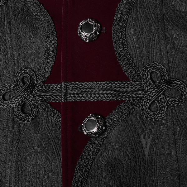 Dark In Love Phantom Ruffle Gothic Jacket With Cut Out Chest