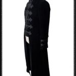 Punk Rave High collar unisex coat(BK)