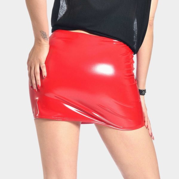 DEMON JUPE VINYLE RED