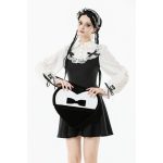 Dark In Love Lara Black & White Heart Bag