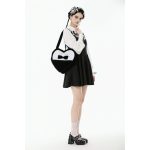 Dark In Love Lara Black & White Heart Bag