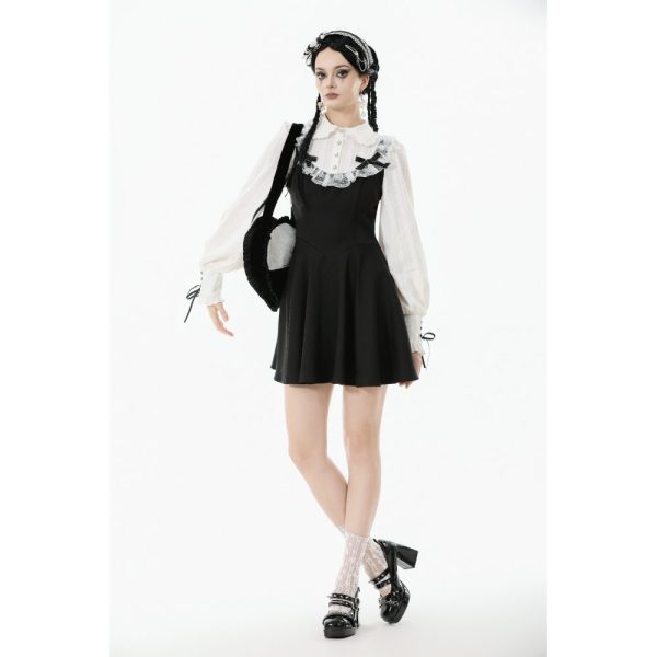 Dark In Love Lara Black & White Heart Bag