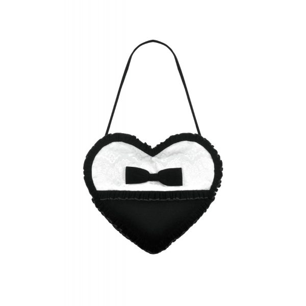 Dark In Love Lara Black & White Heart Bag