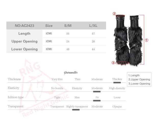 R.N.G Monster Dollz Furry Leg Warmers