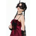 Dark In Love Thorned Love Gothic Red & Black Lace Choker