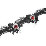 Dark In Love Thorned Love Gothic Red & Black Lace Choker