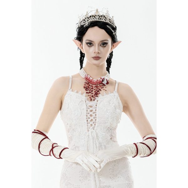 Dark In Love Bloody Mistress Pearl Gothic Choker