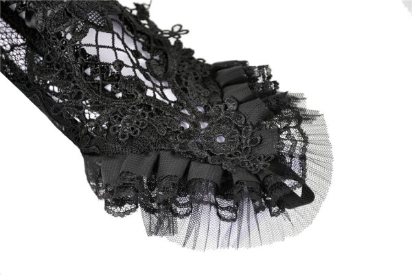 Dark In Love Phantom Ruffle Gothic Jacket With Cut Out Chest