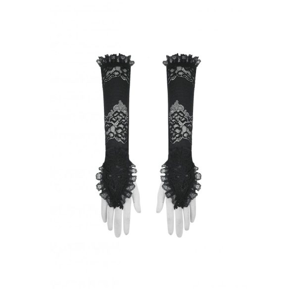Dark In Love Circe Black Velvet Gloves
