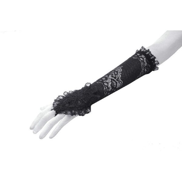 Dark In Love Circe Black Velvet Gloves