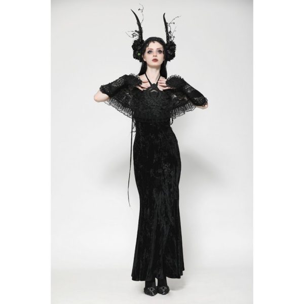 Dark In Love Circe Black Velvet Gloves
