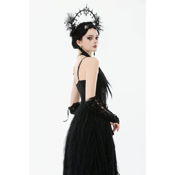 Dark In Love Missandra Laced Up Gothic Gloves