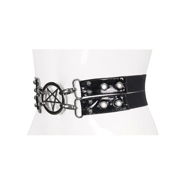 Devil Fashion Wicked Pentagram Studded Belt