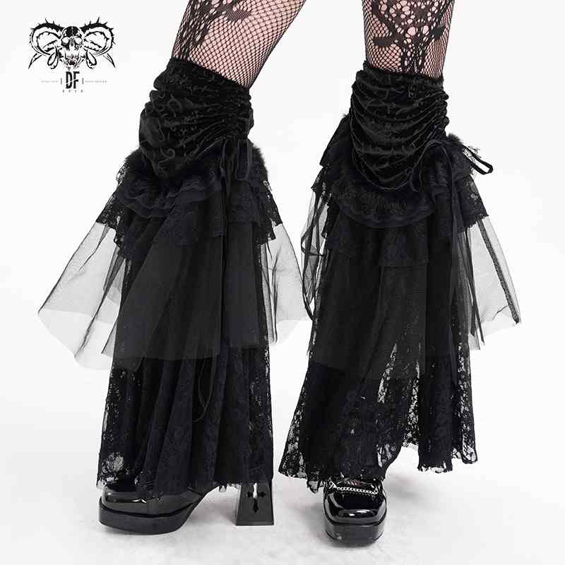 Devil Fashion Felicia Lace Goth Legwarmers