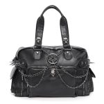 Devil Fashion Girls & Ghouls Pentagram PU Leather Shoulder Bag