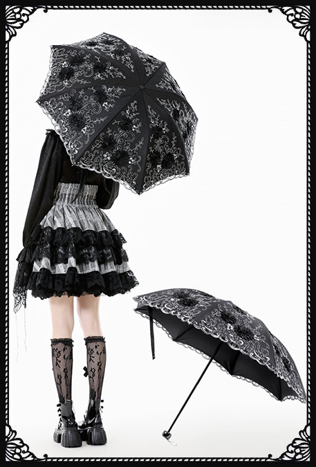Dark In Love Fara Gothic Umbrella
