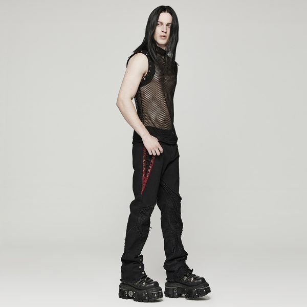 Punk Rave Kamil Mesh Top (BK)