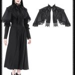 Dark In Love Alexandra Small Lace Embroidery Black Cape
