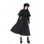 Dark In Love Alexandra Small Lace Embroidery Black Cape