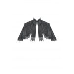 Dark In Love Alexandra Small Lace Embroidery Black Cape