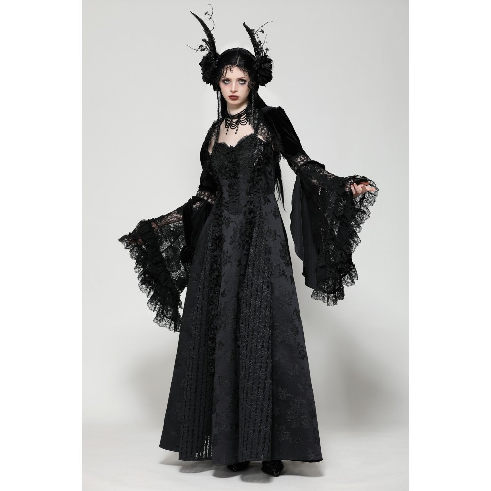 Dark In Love Milla Gothic Velvet Open Bolero