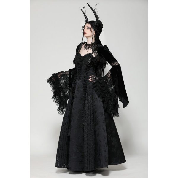 Dark In Love Milla Gothic Velvet Open Bolero