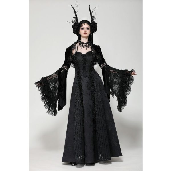 Dark In Love Milla Gothic Velvet Open Bolero