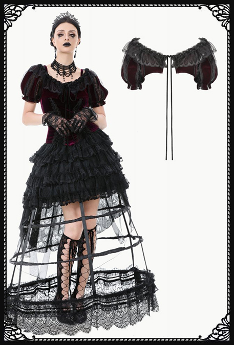 Dark In Love Bloodwine Velvet Red Gothic Bolero