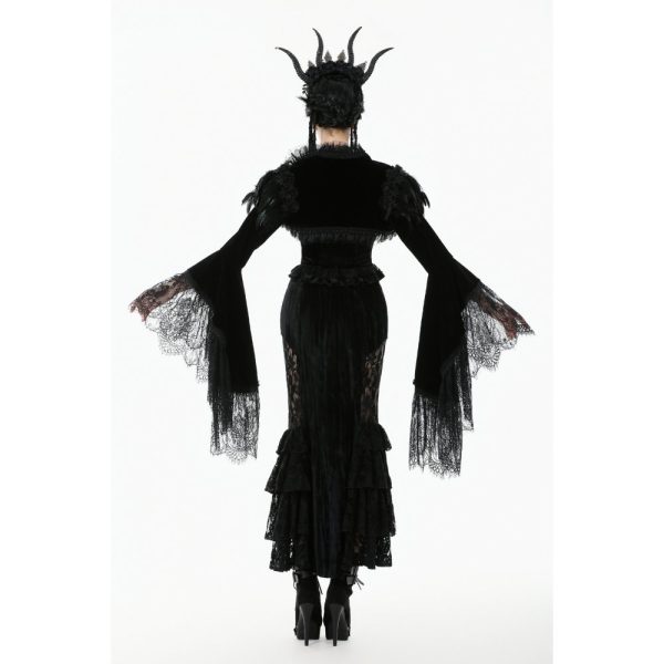 Dark In Love Mortis Puffy Shoulder & Dramatic Sleeves Gothic Bolero