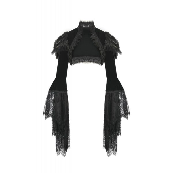 Dark In Love Mortis Puffy Shoulder & Dramatic Sleeves Gothic Bolero