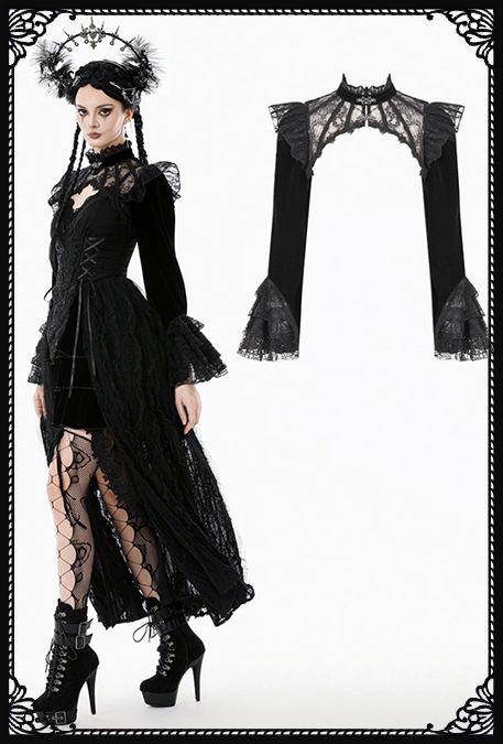 Dark In Love Elizabeta Lace Ruffle Gothic Bolero