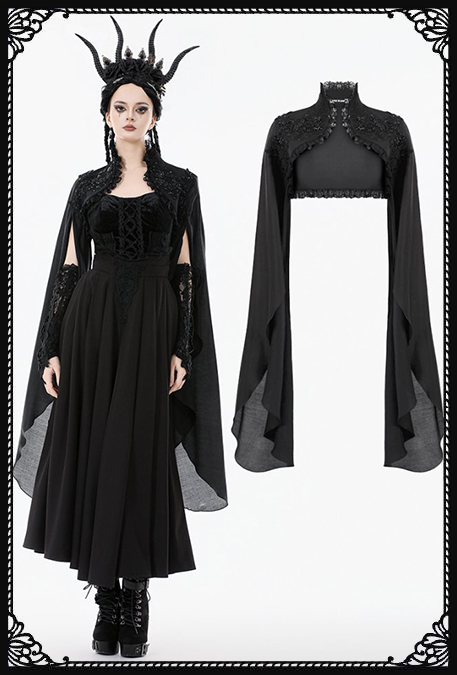 Dark In Love Nocturna Dramatic Bell Sleeves Bolero