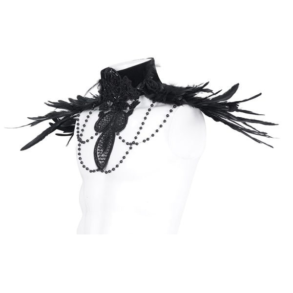 Devil Fashion Akara Feather Bead Shrug