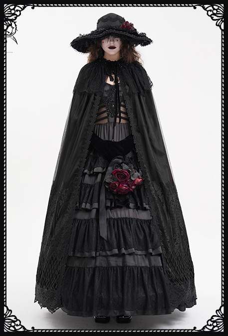 Devil Fashion Amaris Witch Black Cape